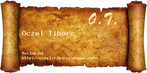 Oczel Tiborc névjegykártya